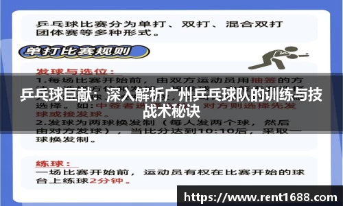 乒乓球巨献：深入解析广州乒乓球队的训练与技战术秘诀