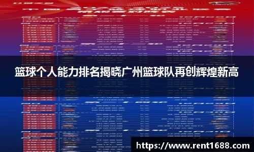 篮球个人能力排名揭晓广州篮球队再创辉煌新高